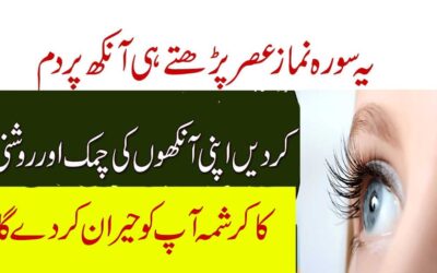 Aankhon Ki Bimari Se Nijat Ka Ilaj Or Wazifa