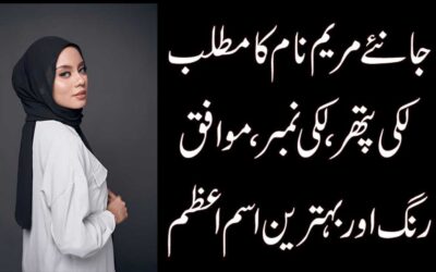 Maryam Name Meaning In Urdu